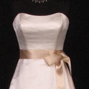 Champagne Swiss Double Faced Satin Ribbon Sash Belt 2" wide x 4 1/2 yds long